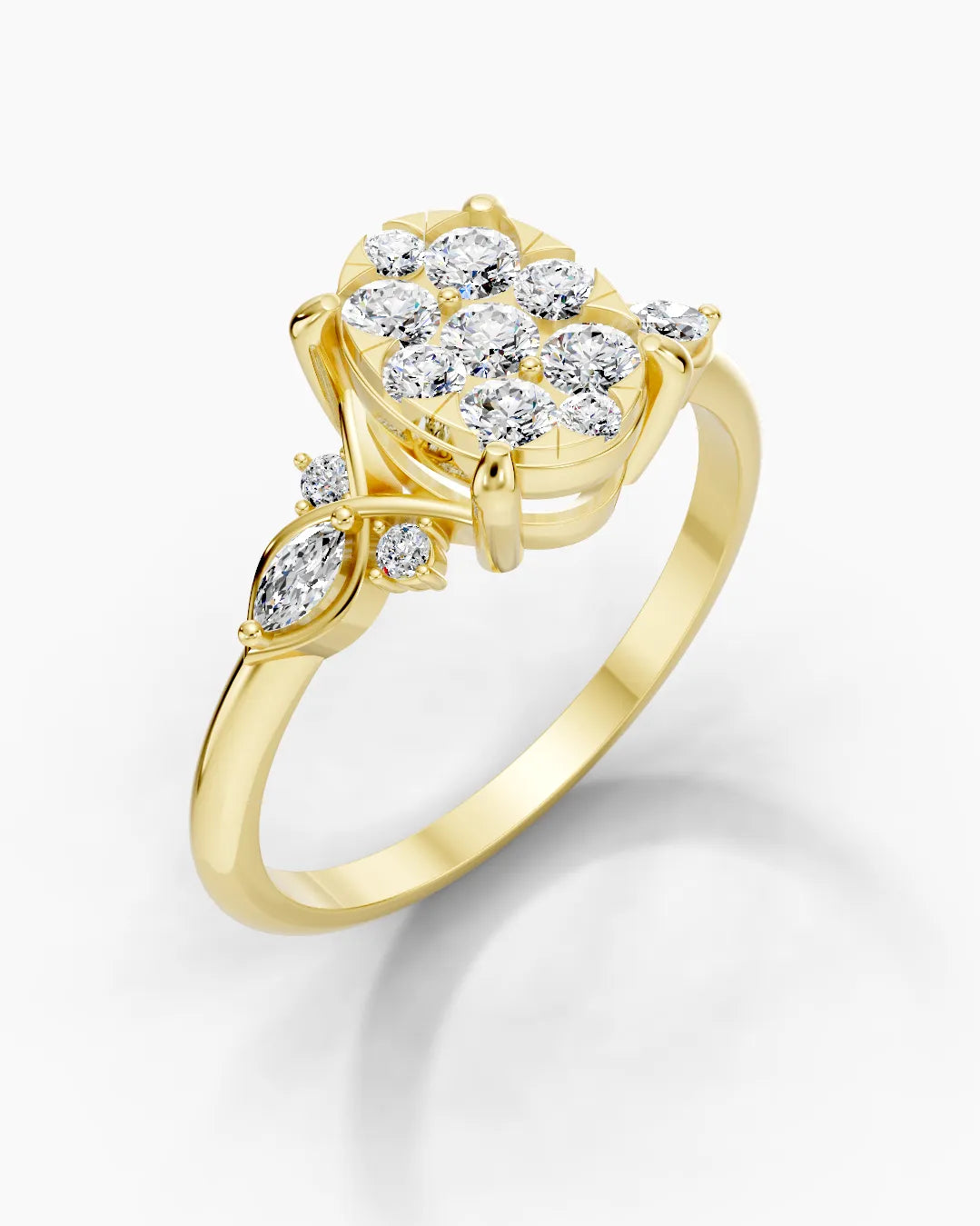 Gleaming Nine Women Ring