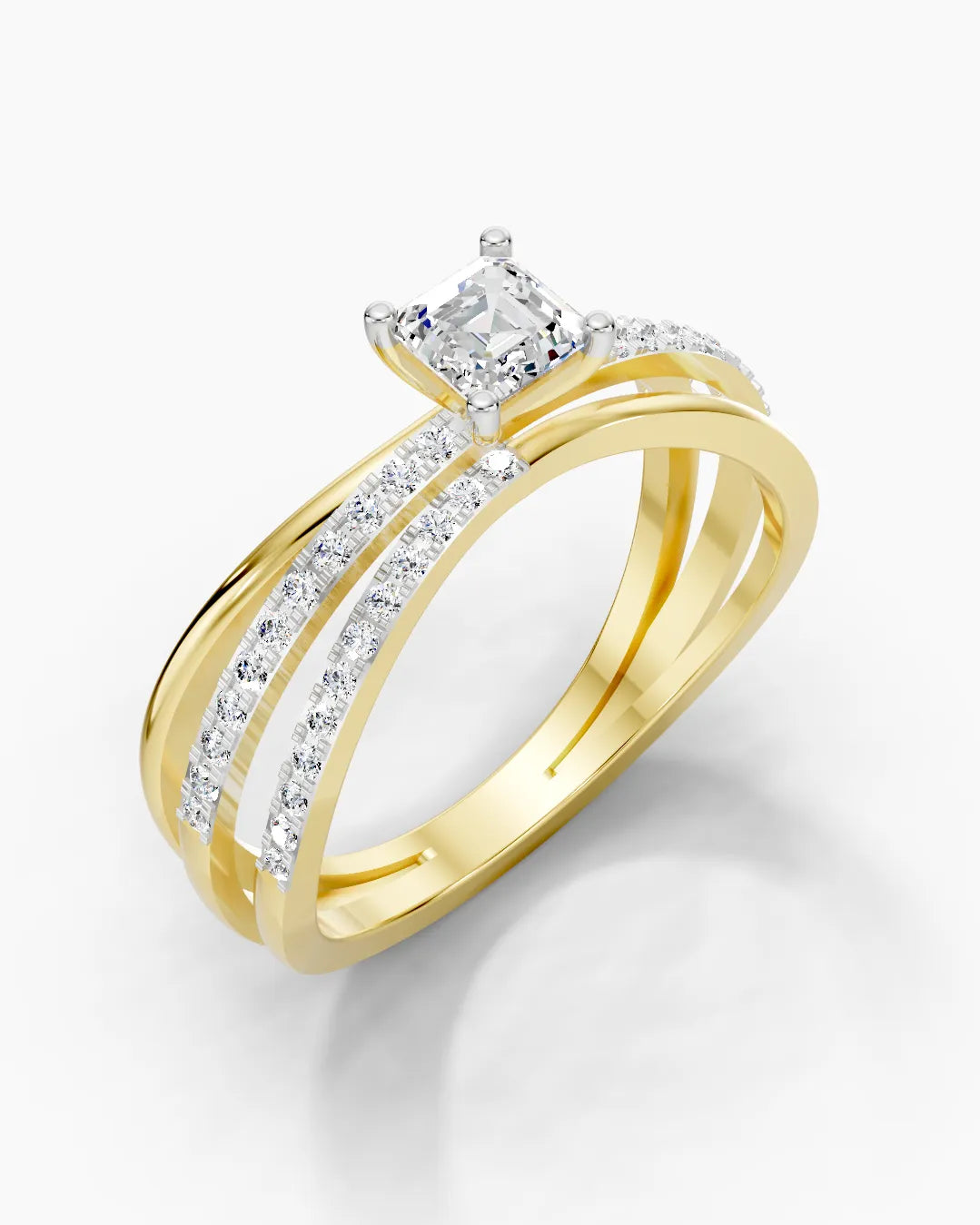 Asscher Crystal Women Ring