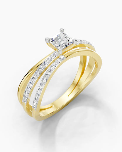 Asscher Crystal Women Ring