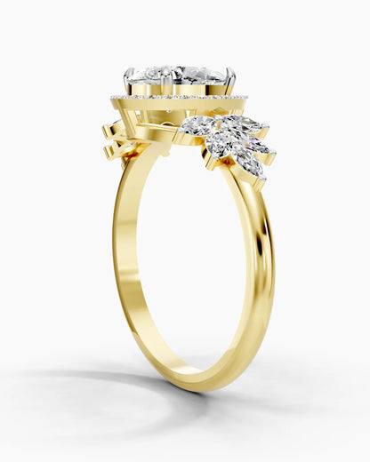 Pear Crown Women Ring