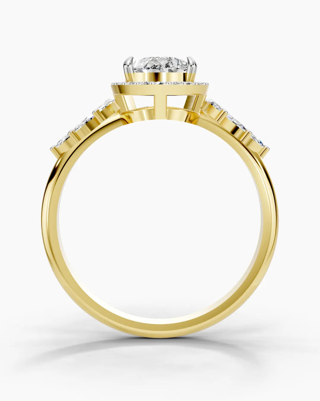 Pear Crown Women Ring