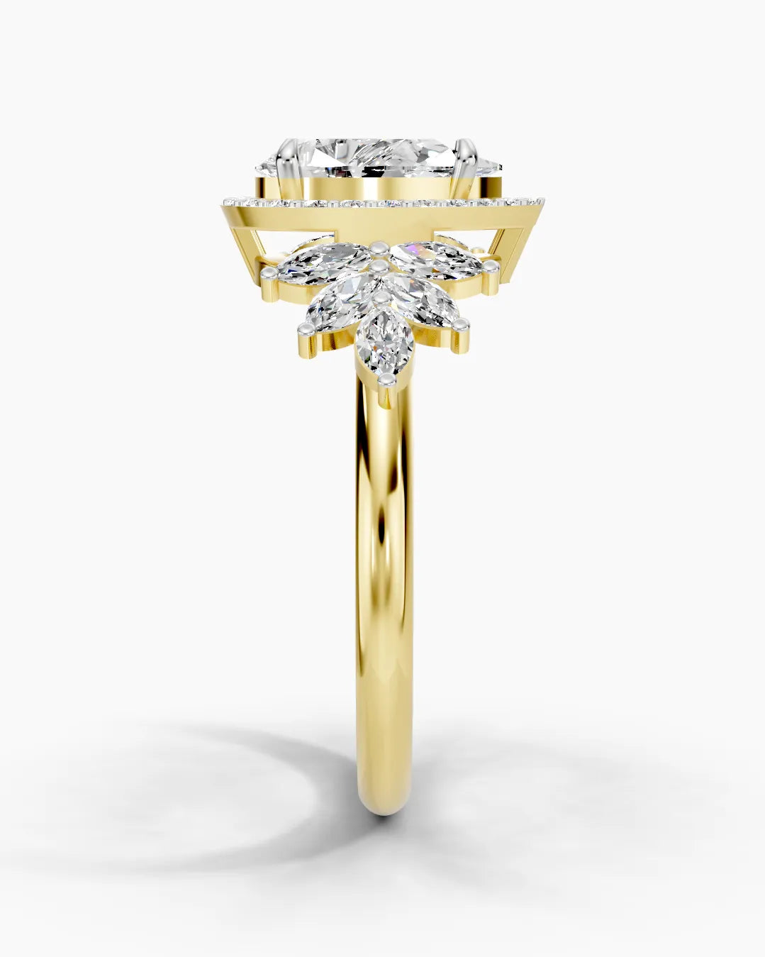 Pear Crown Women Ring