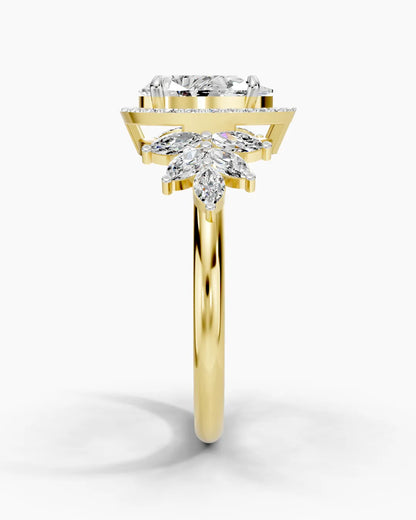 Pear Crown Women Ring