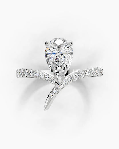 Elegant Pear Women Ring