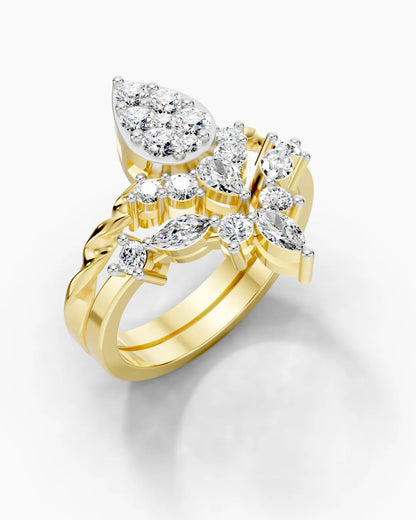 Golden Starlit Women Ring