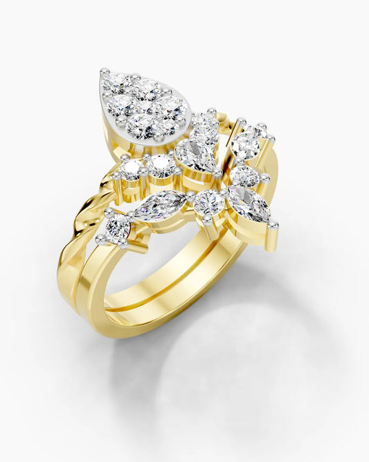 Golden Starlit Women Ring