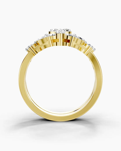 Golden Starlit Women Ring