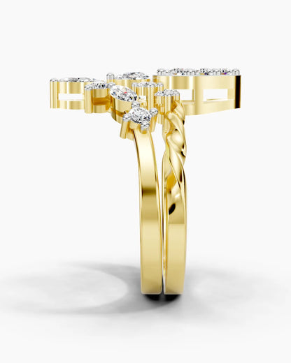 Golden Starlit Women Ring