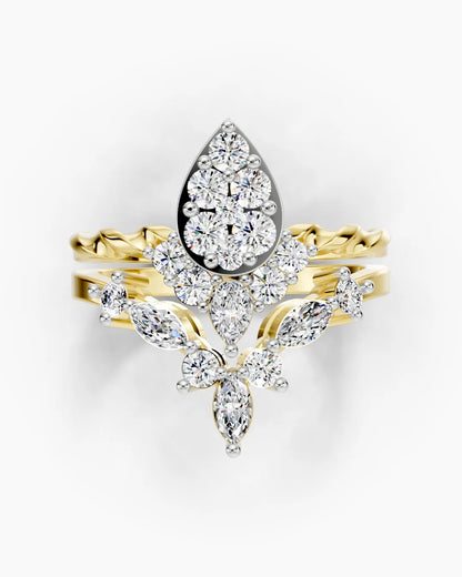 Golden Starlit Women Ring
