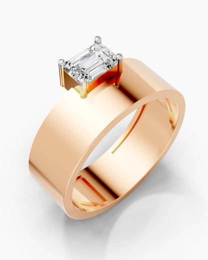Starlit Emerald Men Ring