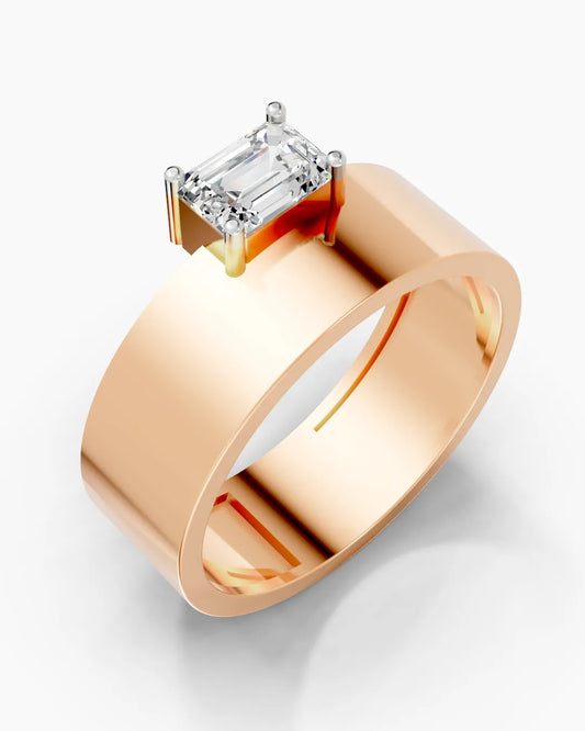 Starlit Emerald Men Ring