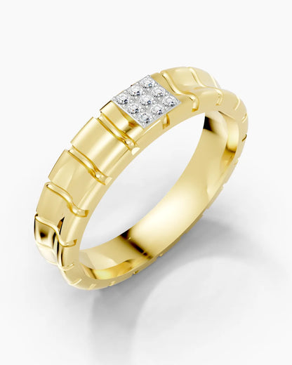 Vertical Gleam Men Ring