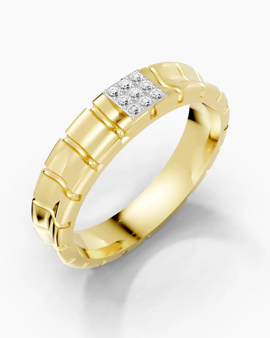 Vertical Gleam Men Ring