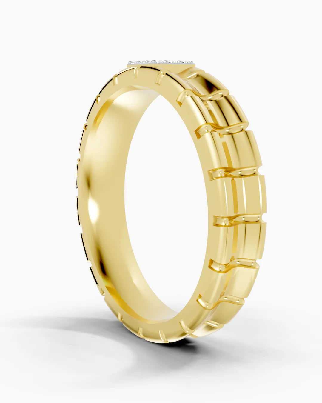 Vertical Gleam Men Ring