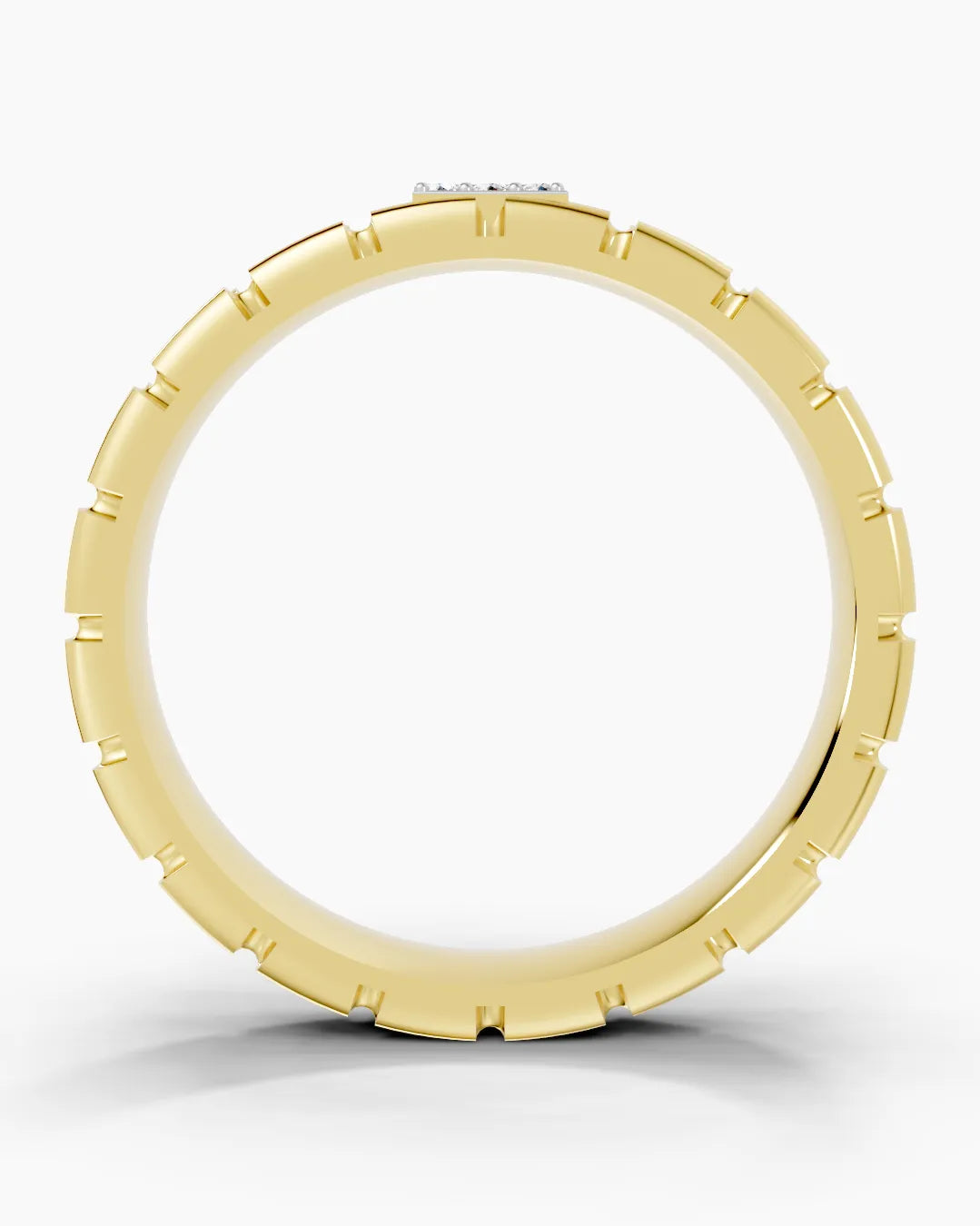 Vertical Gleam Men Ring