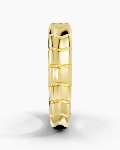 Vertical Gleam Men Ring