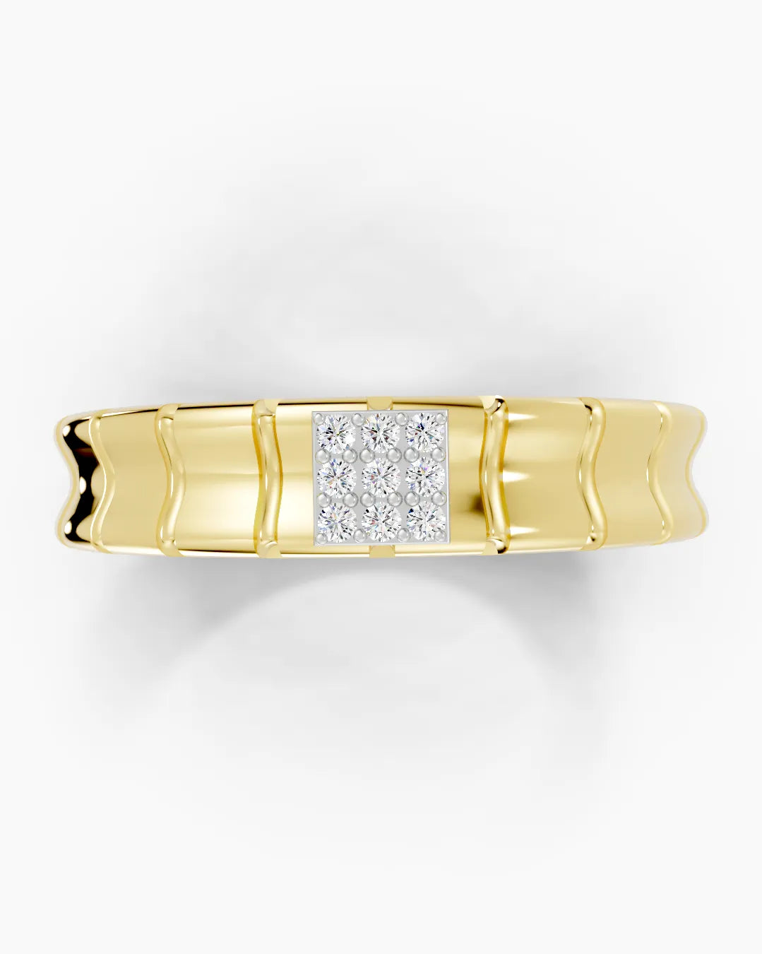 Vertical Gleam Men Ring