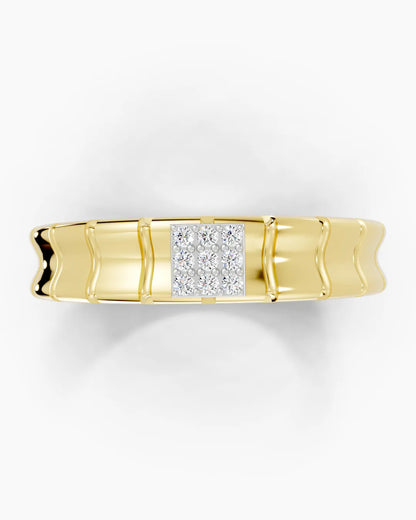 Vertical Gleam Men Ring