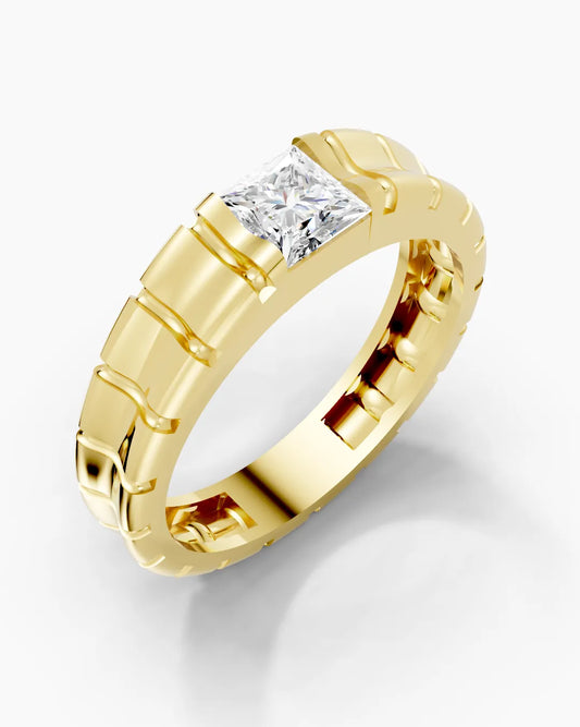 Crystal Pillar Men Ring