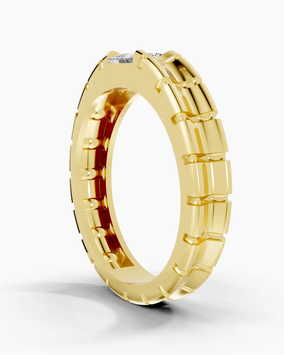 Crystal Pillar Men Ring