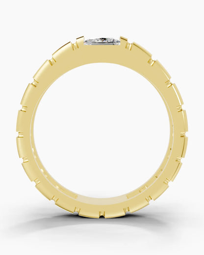 Crystal Pillar Men Ring