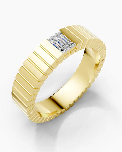 Baguette Matrix Men Ring