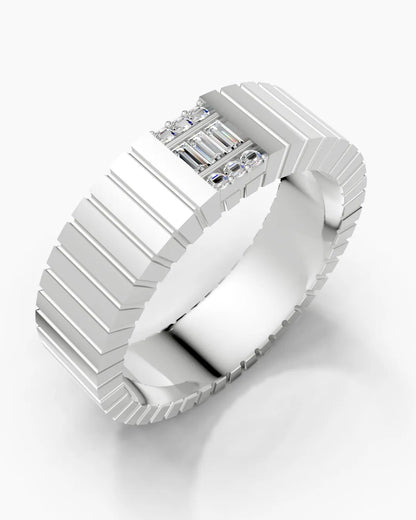Baguette Array Men Ring