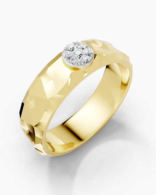Grid Crest Men Ring