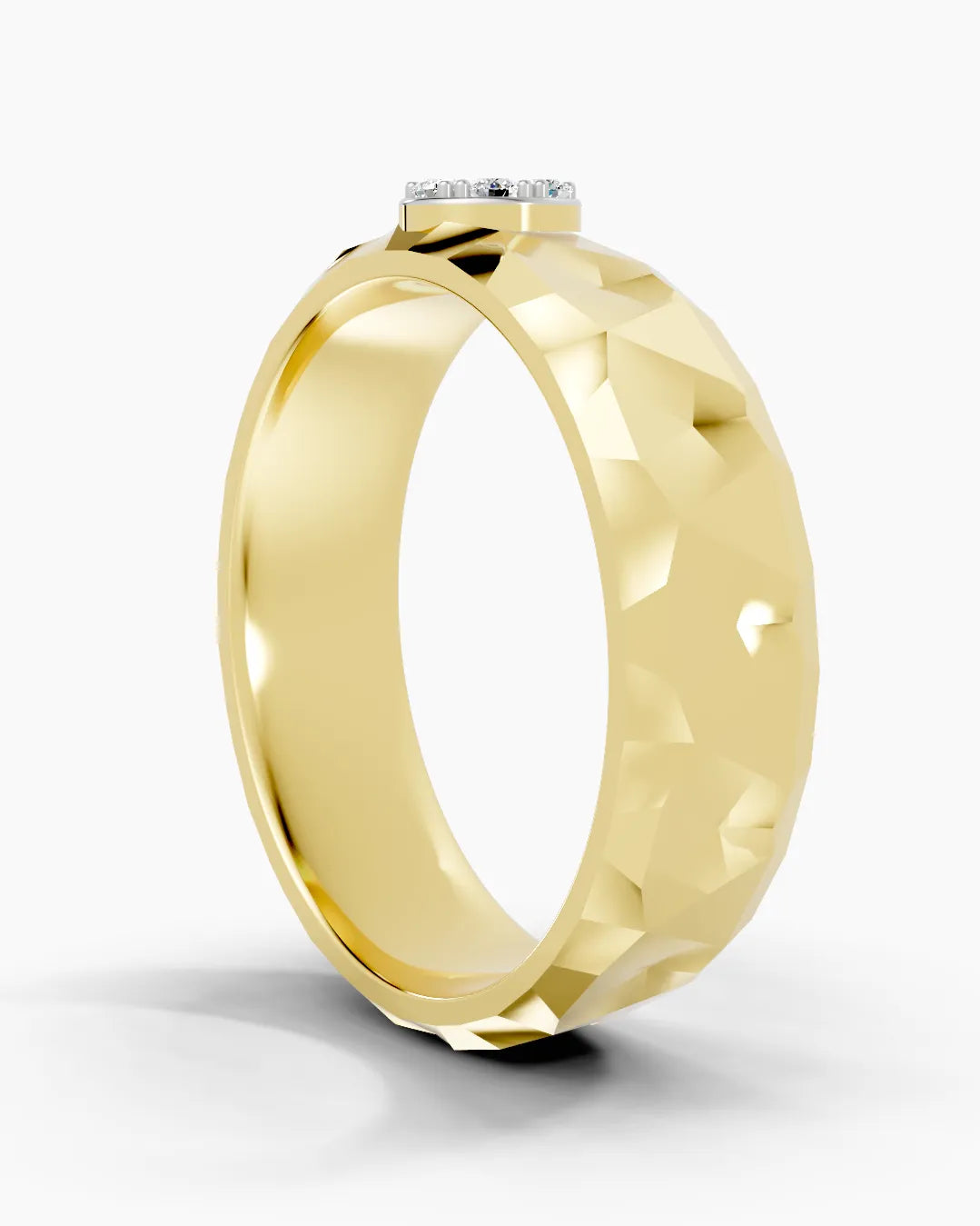 Grid Crest Men Ring