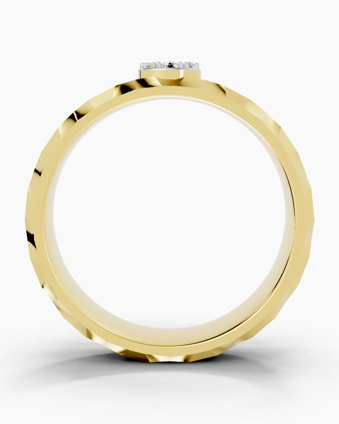 Grid Crest Men Ring