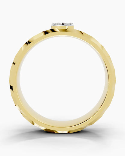 Grid Crest Men Ring