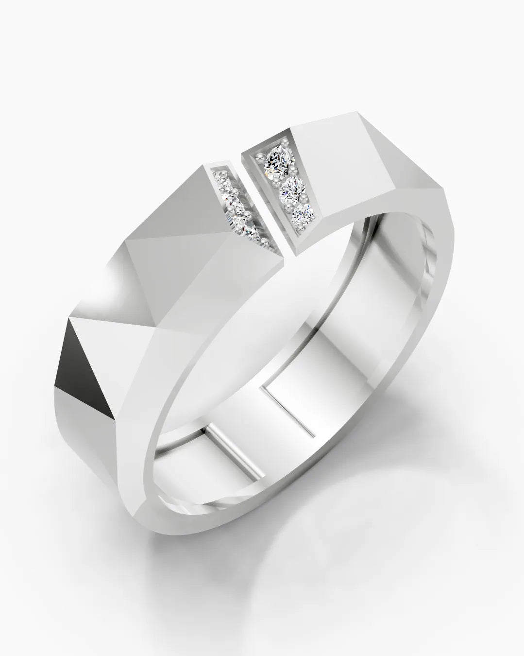 Split Gleam Men Ring