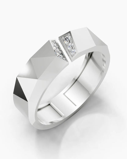 Split Gleam Men Ring