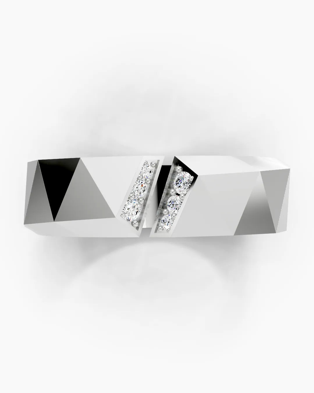Split Gleam Men Ring