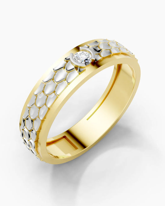 Obsidian Scale Men Ring