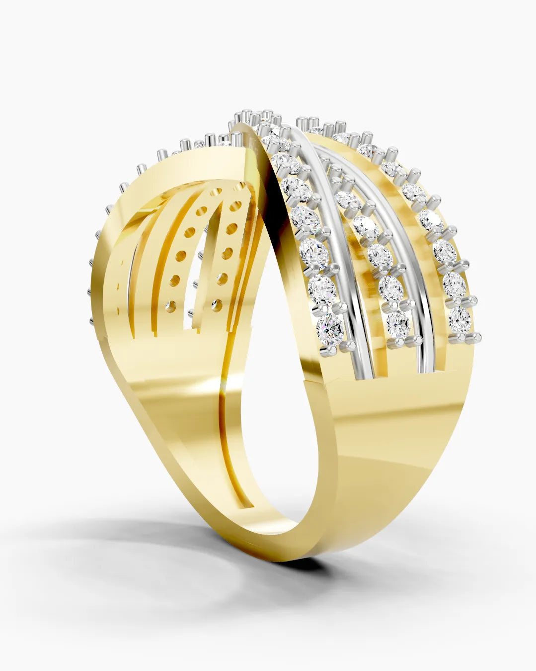 Broad Twisted Women Ring