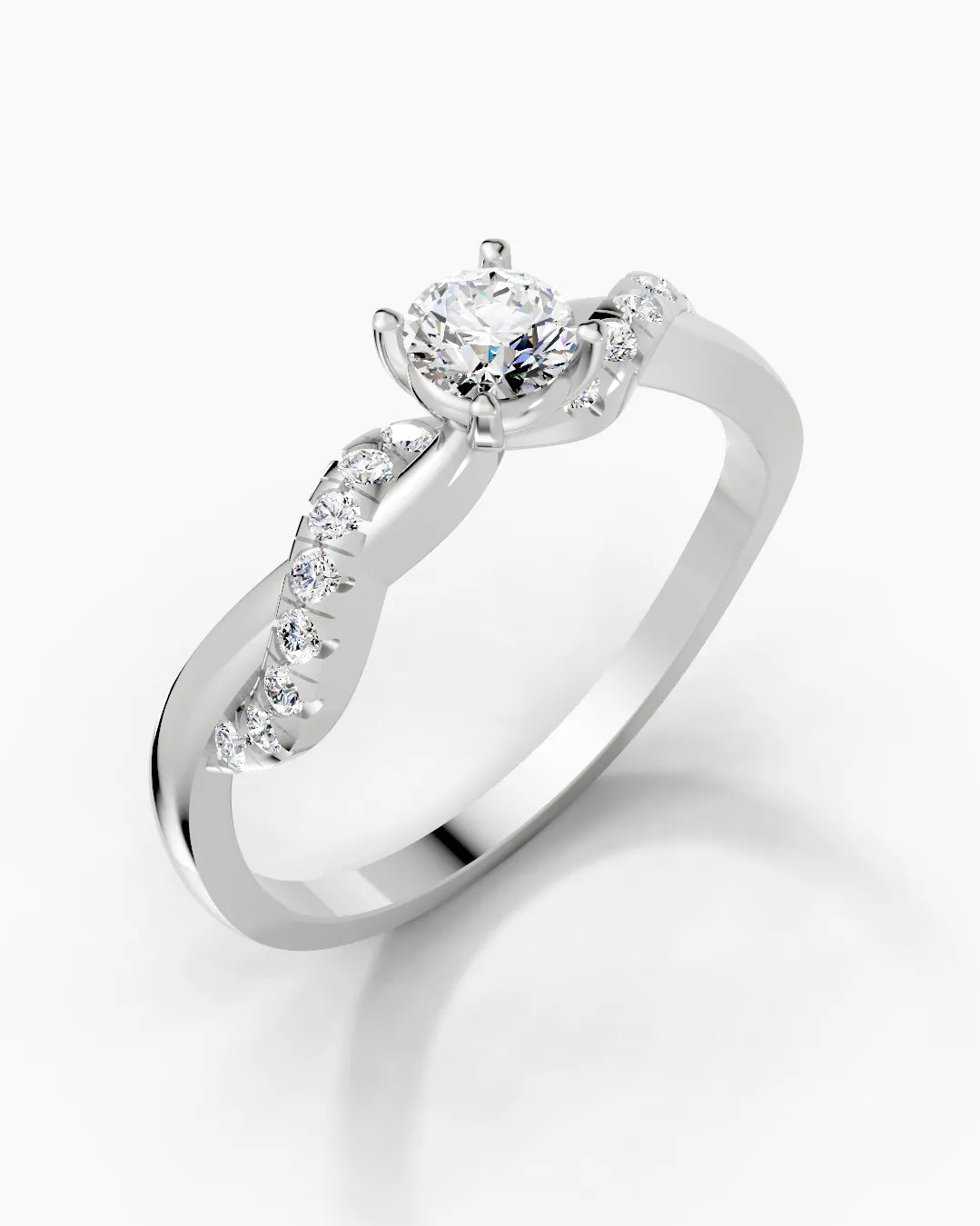 Sparkling Braid Women Ring
