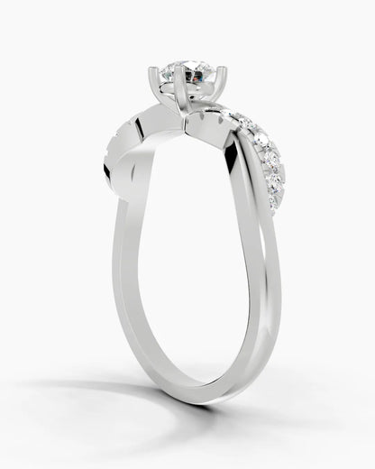Sparkling Braid Women Ring
