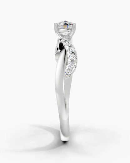 Sparkling Braid Women Ring