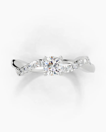 Sparkling Braid Women Ring
