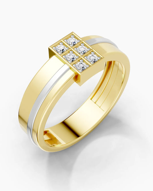 Signature Grid Men Ring