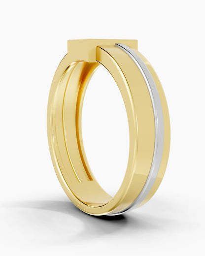 Signature Grid Men Ring