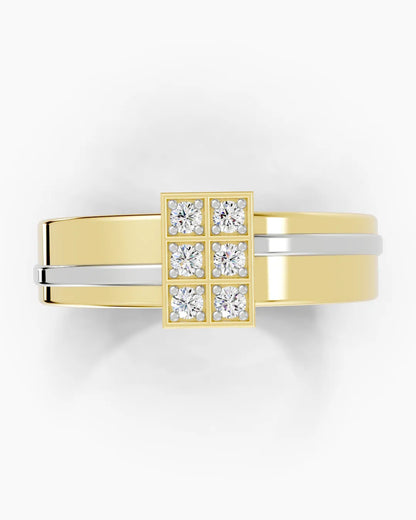 Signature Grid Men Ring