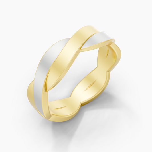 Bold Twist Gold Men Ring
