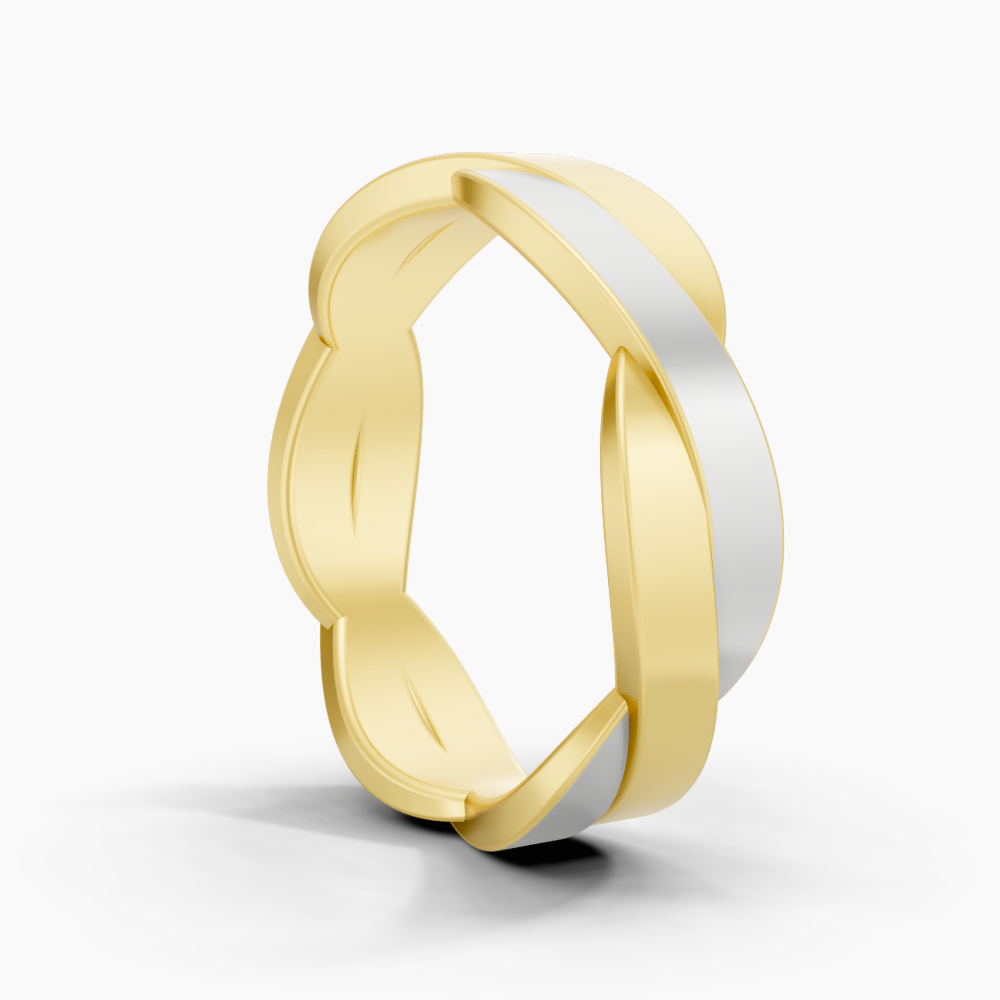 Bold Twist Gold Men Ring