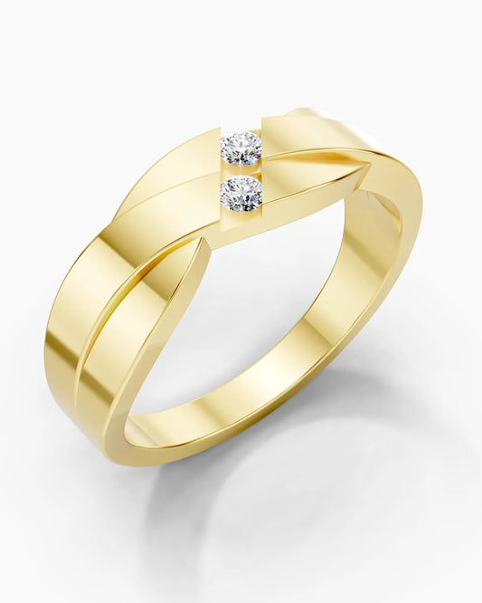 Bezel Set Men Ring