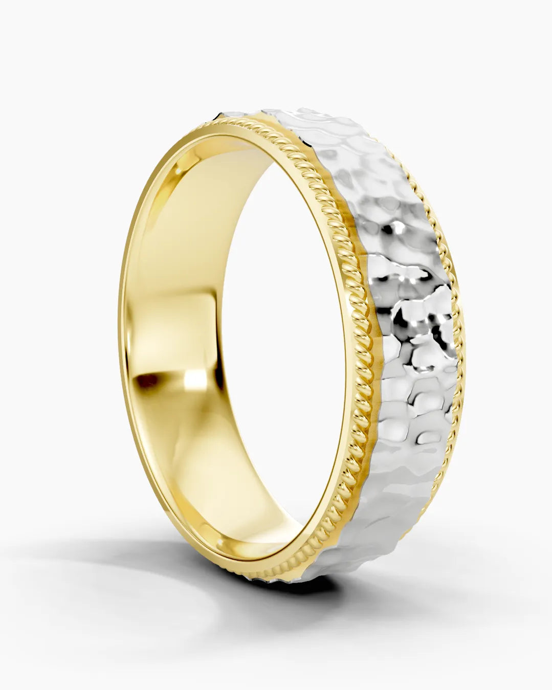 Hammered Flow Men Ring