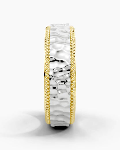 Hammered Flow Men Ring