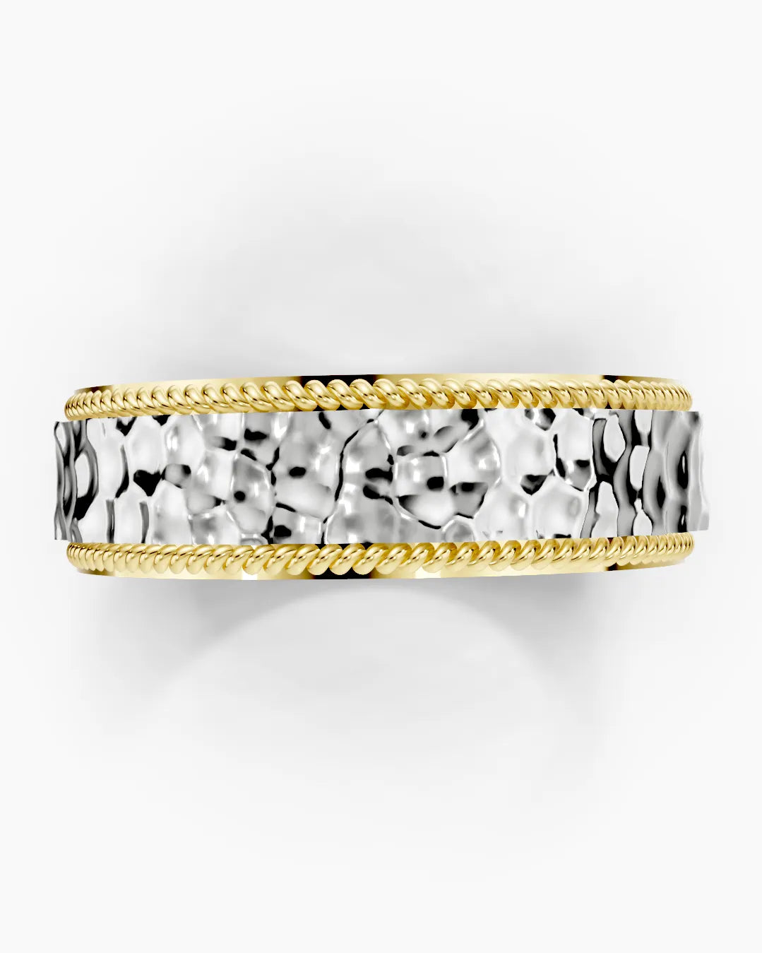 Hammered Flow Men Ring