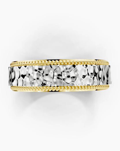 Hammered Flow Men Ring